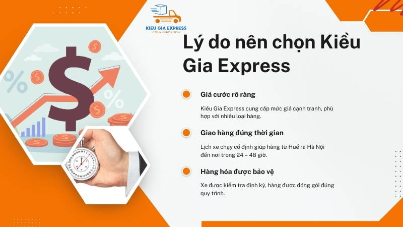 Gửi hàng từ Huế ra Hà Nội với giá cước hợp lý 4 Lý do nên chọn Kiều Gia vận chuyển hàng từ Huế đi Hà Nội