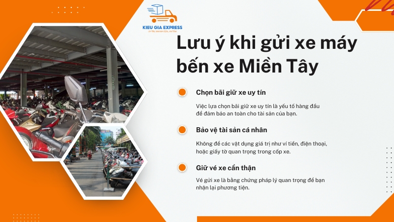 Giá vé gửi xe máy tại bến xe Miền Tây & Kinh nghiệm 3 Lưu ý khi gửi xe máy tại bến xe Miền Tây