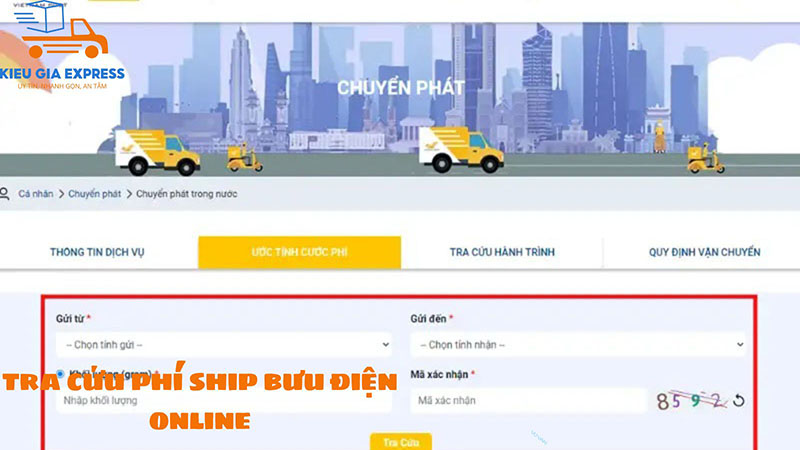Hướng dẫn cách tra cứu phí ship bưu điện đơn giản, chính xác và hiệu quả 2 Cách tra cứu phí ship bưu điện online